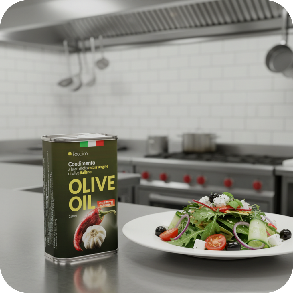 Olivenöl mit Knoblauch und Chili